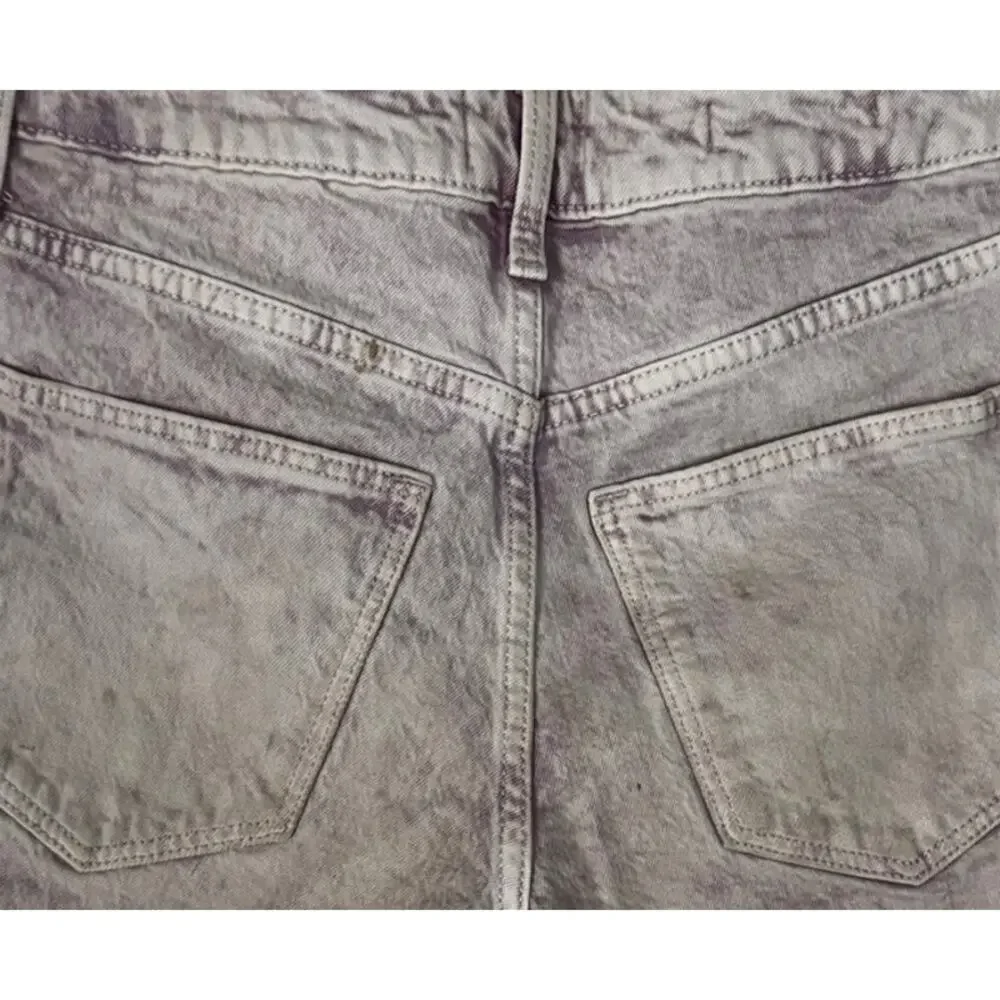 Universal Thread Vintage Midi 0 24 Denim Shorts Frayed Hem - Picture 9 of 11